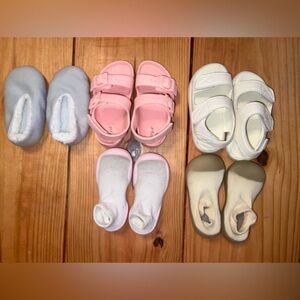 Kids Pink and White Sandals